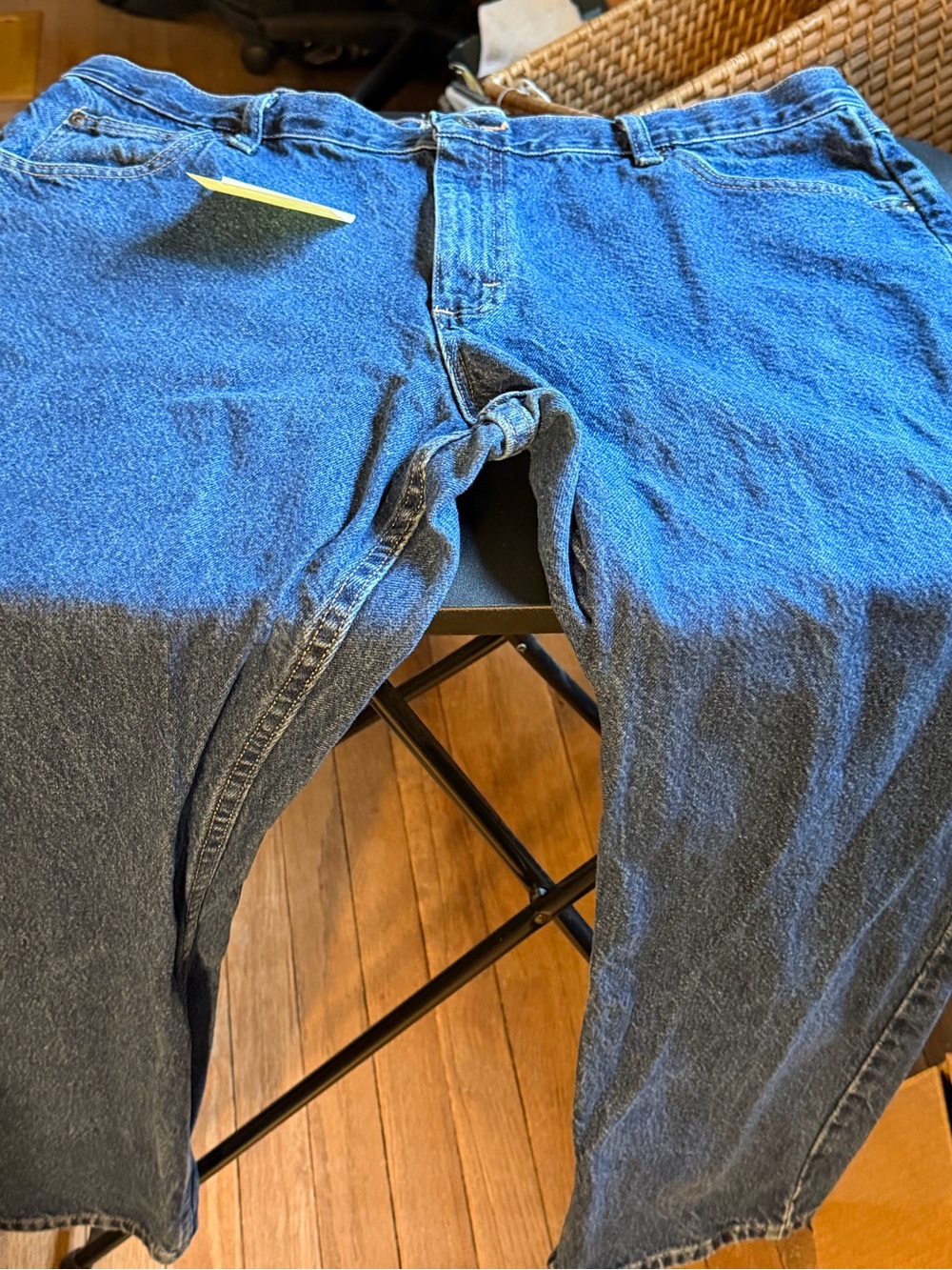 Wrangler Authentics Men's Blue Denim Jeans - Comfortable Everyday Fit 40